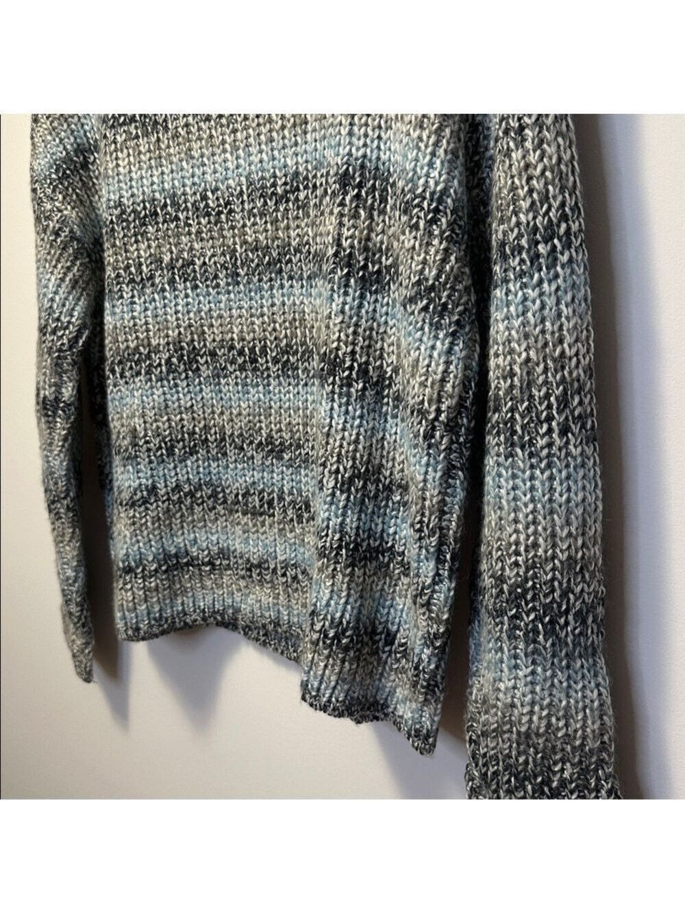 Twik by Simons Wool Blend Striped Relaxed Fit Quarter Zip Knit Sweater - Picture 10 of 10